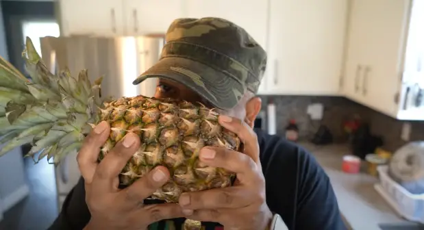 If it smells sweet and pineapple-like, then it's a good start Give the pineapple a sniff test