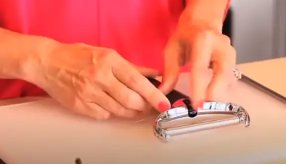 Take the straight end of the replacement wire Insert the Wire