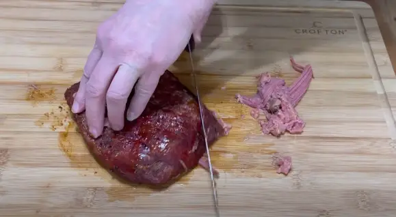place the brisket in a position Once you've identified the grain