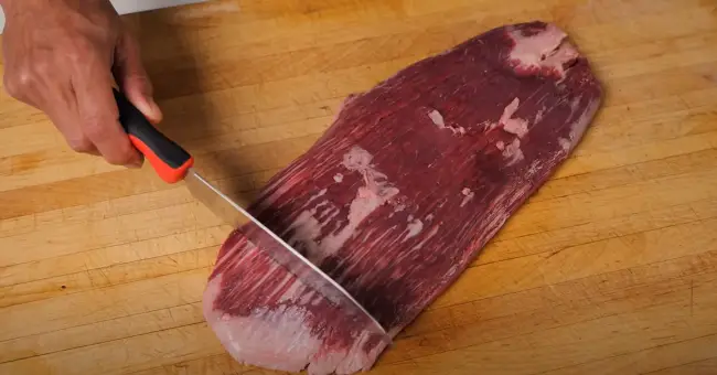 Position Your Knife Perpendicularly To The Direction Of The Muscle Fiber Position your knife perpendicularly
