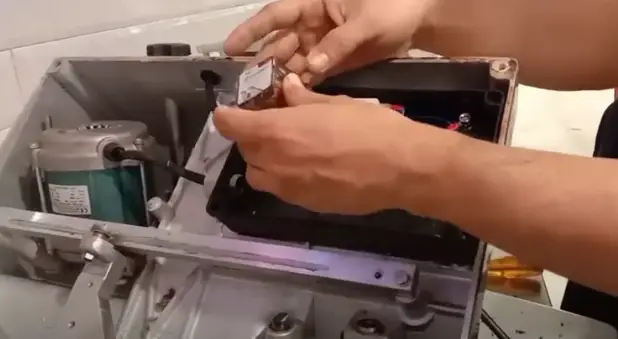 use a flat screwdriver in the gap to pry out the motor Removing The Motor