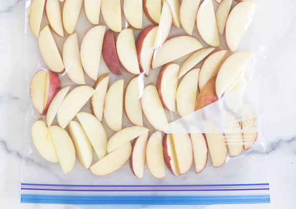 Store the apple slices in an airtight container