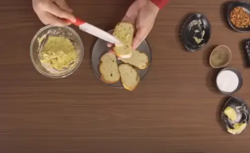 Take The Bread Slices And Apply The Mixture Generously On Both Sides Take the bread slices and apply the mixture