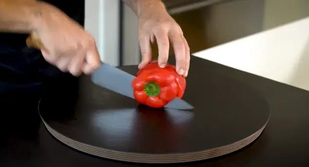 Position The Pepper Horizontally On Your Cutting Board, And Gently Slice Off The Top And The Bottom. Trimming the ends