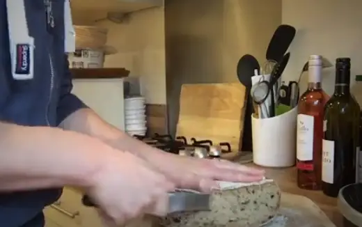 Use a sawing motion for slicing Use a sawing motion